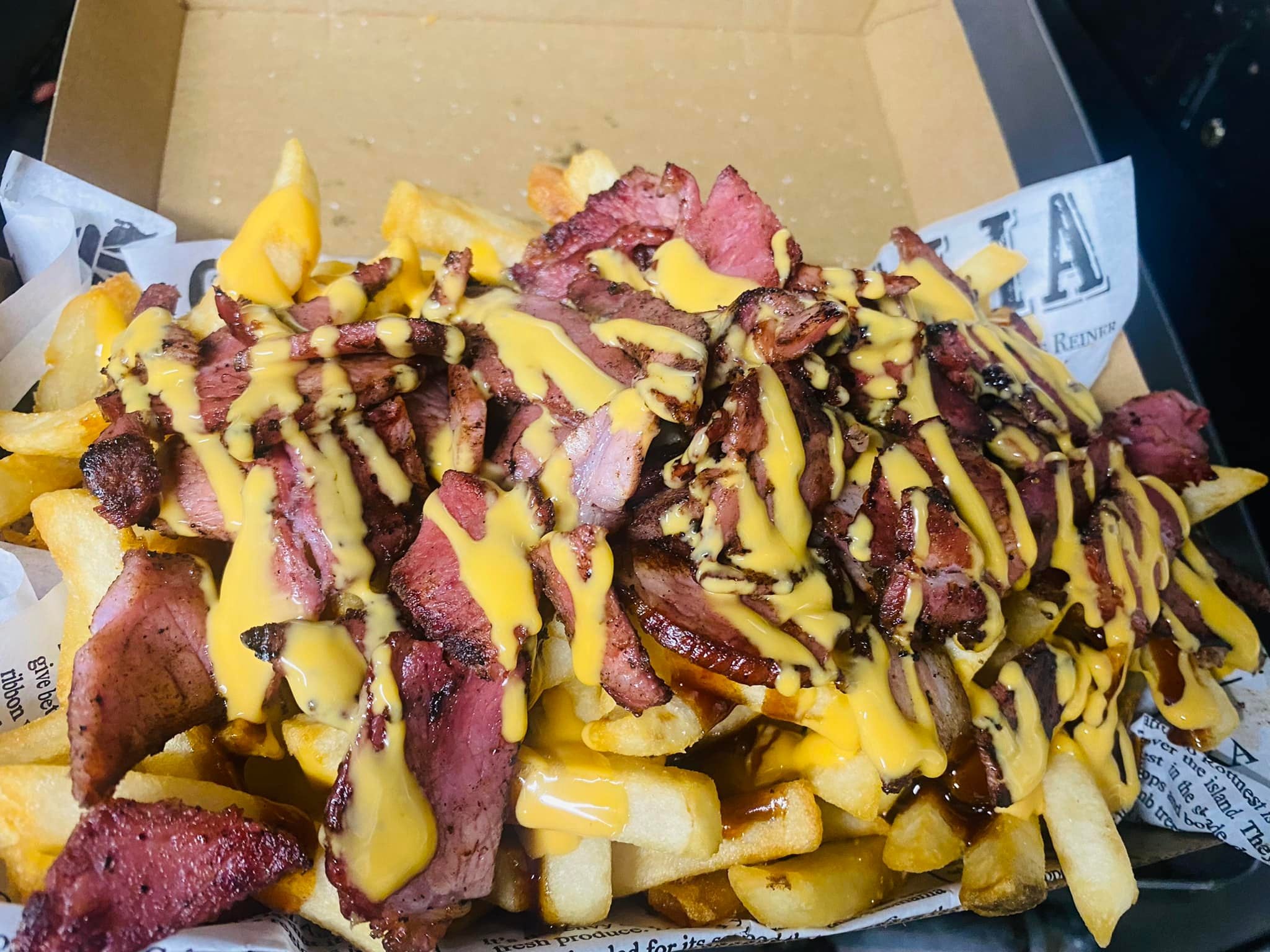 Loaded Fries w Bacon | Dingers Seafood and Takeaway